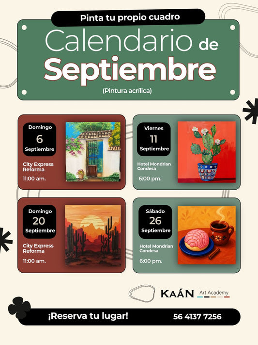 Calendario de Talleres para Septiembre